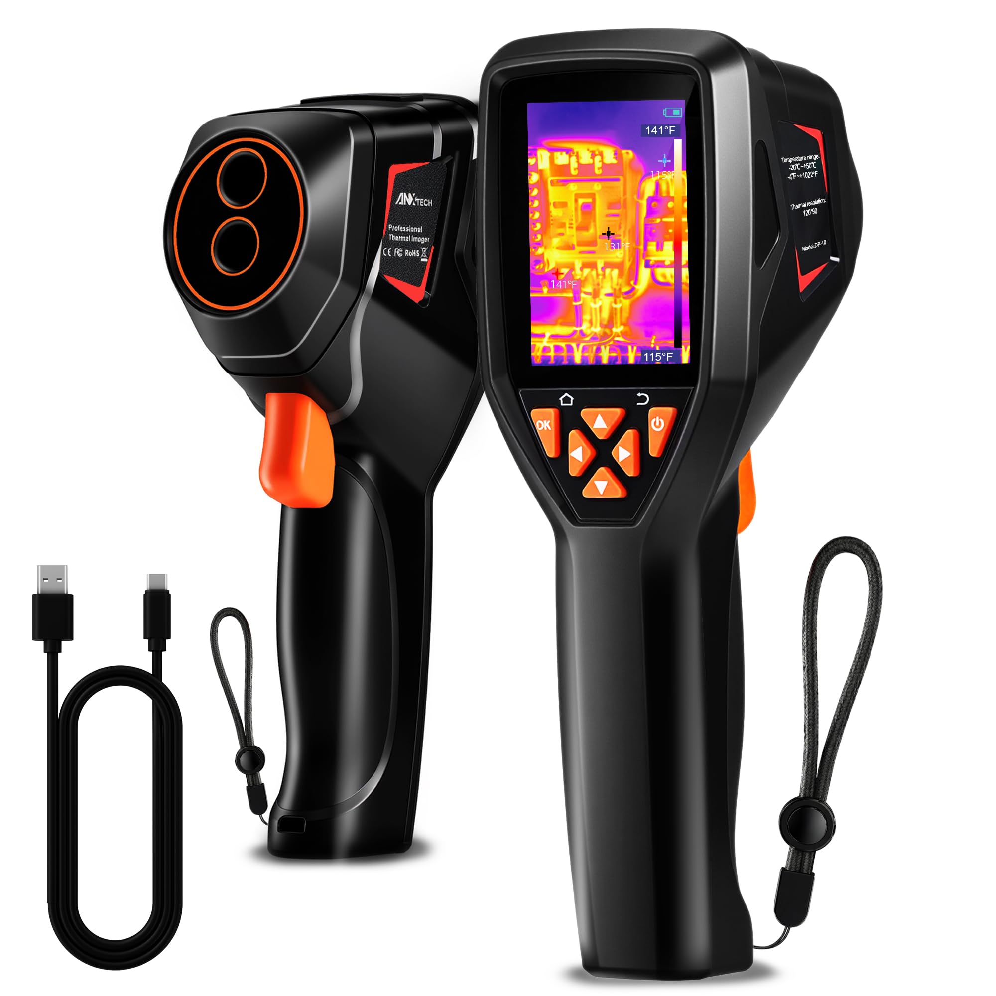 ANXTECH 320x240 Thermal Camera 25Hz Handheld for Leak Detect...