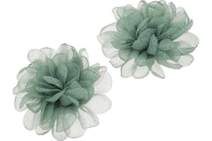 Alasum Flower Shoe Clips 2Pcs Detachable Buckle Accessories for Women Wedding Heels Green Solid Color