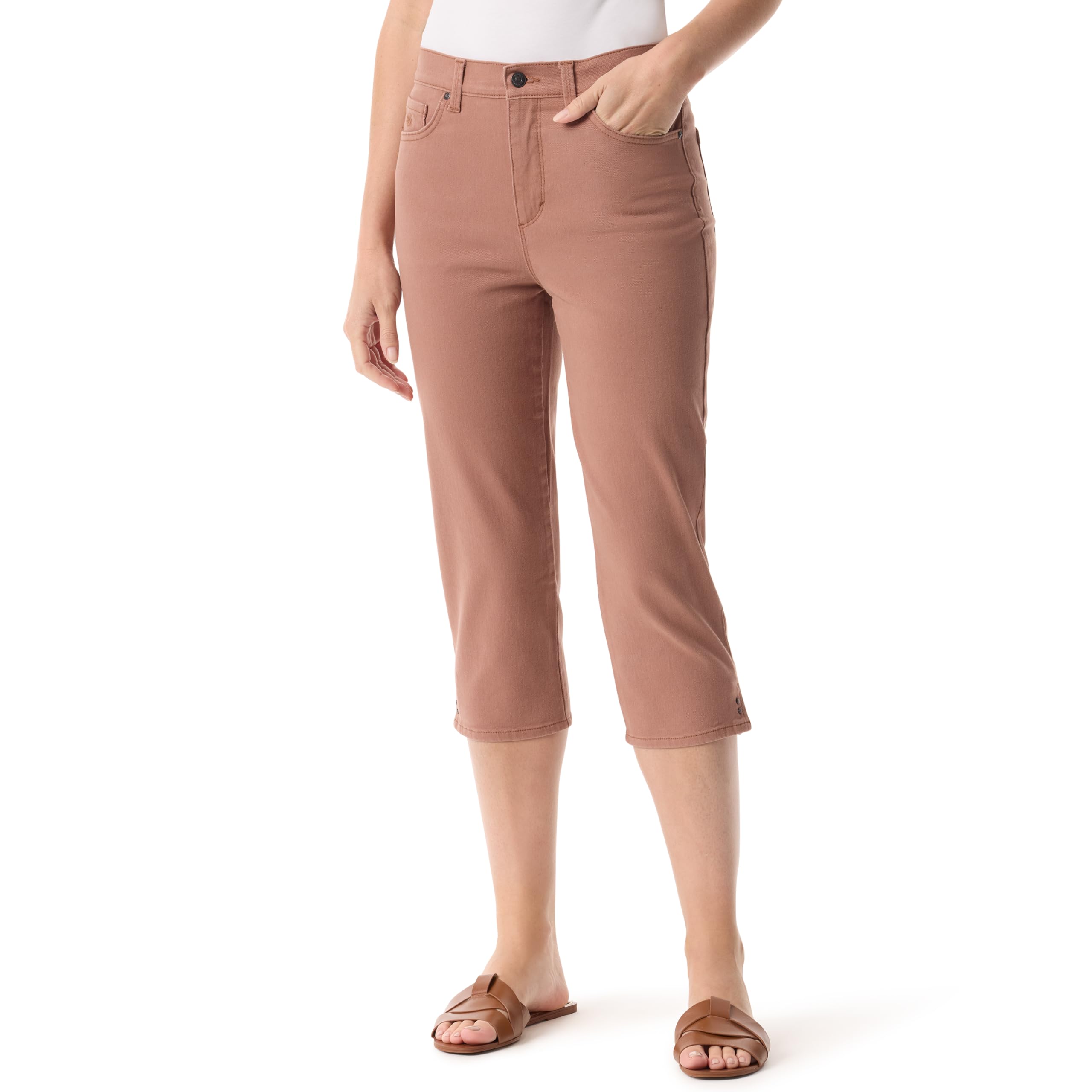Gloria Vanderbilt Womens Amanda Capri with High Rise Straight Standard