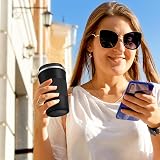 Aolieh Travel Mug 380 ml Insulated Stainless Steel Cup with Lid Black view 7
