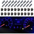 Kutyun 20Pcs T5 LED Lights for Car Dashboard, T5 37 74 LED Bulb with Twist Lock Socket, Super Bright PC74 PC37 Light Replacement for Instrument Cluster Dashboard Panel Gauge Indicator (Blue)