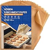 Vosda Parchment Paper Sheets for Baking 9-13 IN 120p Precut Non-Stick Parchment Paper Unbleached Baking Sheet Paper for Air F