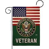 US Army Veteran Burlap Garden Flag Home Decor Armed Forces United State American Decorations Military Memorabilia Remembrance Wall Tapestry Retire Outdoor Memorial Yard Banner Veteran Gifts Made in USA