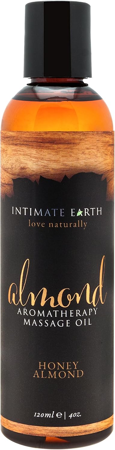 Intimate Earth Aromatherapy Massage Oil, Honey Almond, 120 ml, 120 ml (Pack of 1)