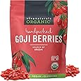Organic Dried Goji Berries, 8 oz Non-GMO and Vegan Organic Berries, Dried Berries Perfect for Goji Berry Powder, Tea, Smoothies, Baking and Snacks, Goji Berries Organic Dried (227 g)