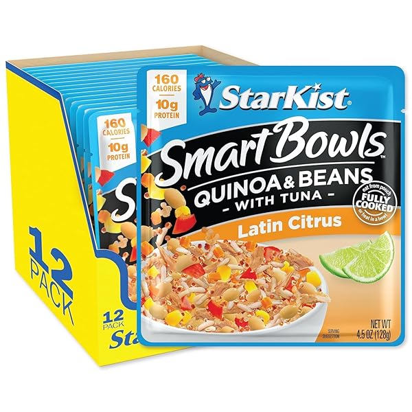 STARKIST SMART BOWLS LATIN CITRUS, 4.5 OZ POUCH (PACK OF 1 – FEATURES QUINOA & BEANS WITH WILD CAUGHT TUNA