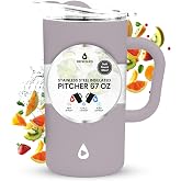 Stainless Steel Insulated Pitcher With Lid - 67oz Double Walled Vacuum Insulated Pitcher For Cold Drinks