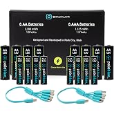 paleblue Sustainability Kit, 8 AA &amp; 8 AAA USB-C Rechargeable Batteries | Eco-Friendly, High-Performance