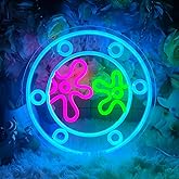 IMEGINA Ocean World Porthole LED Under Sea Porthole Neon Signs for Wall Decor, USB Night Light for Game Room Bedroom Birthday