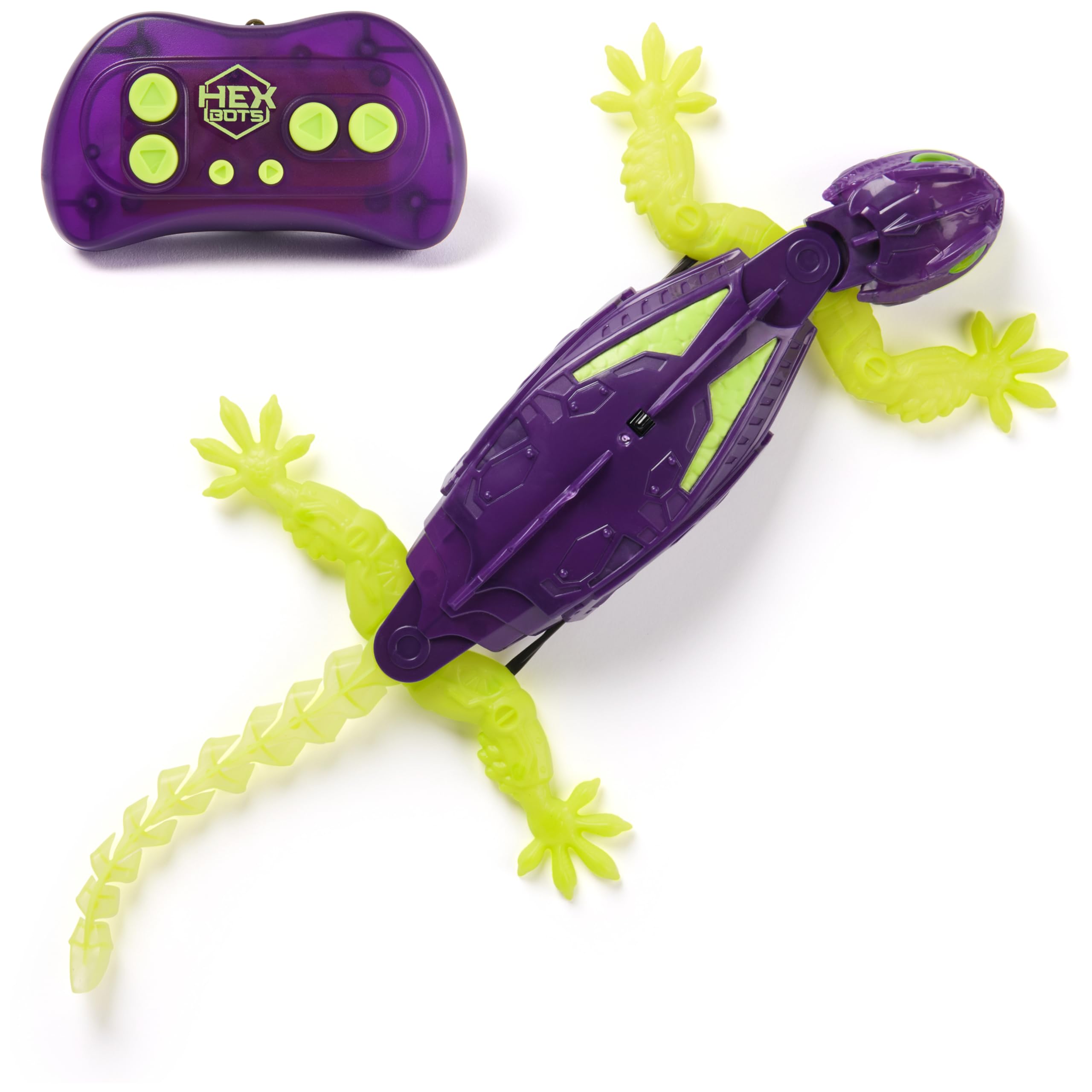 Photo 1 of HEX BOTS Glow-in-The-Dark Gecko, Rechargeable Remote Control Robot Kids Toys, Climbs up Walls for Prank Toys & Games, RC Robot for Boys & Girls Ages 4 & Up