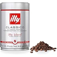 illy Classico Whole Bean Coffee, Medium Roast, Classic Roast with Notes Of Chocolate & Caramel, 100% Arabica Coffee, No…