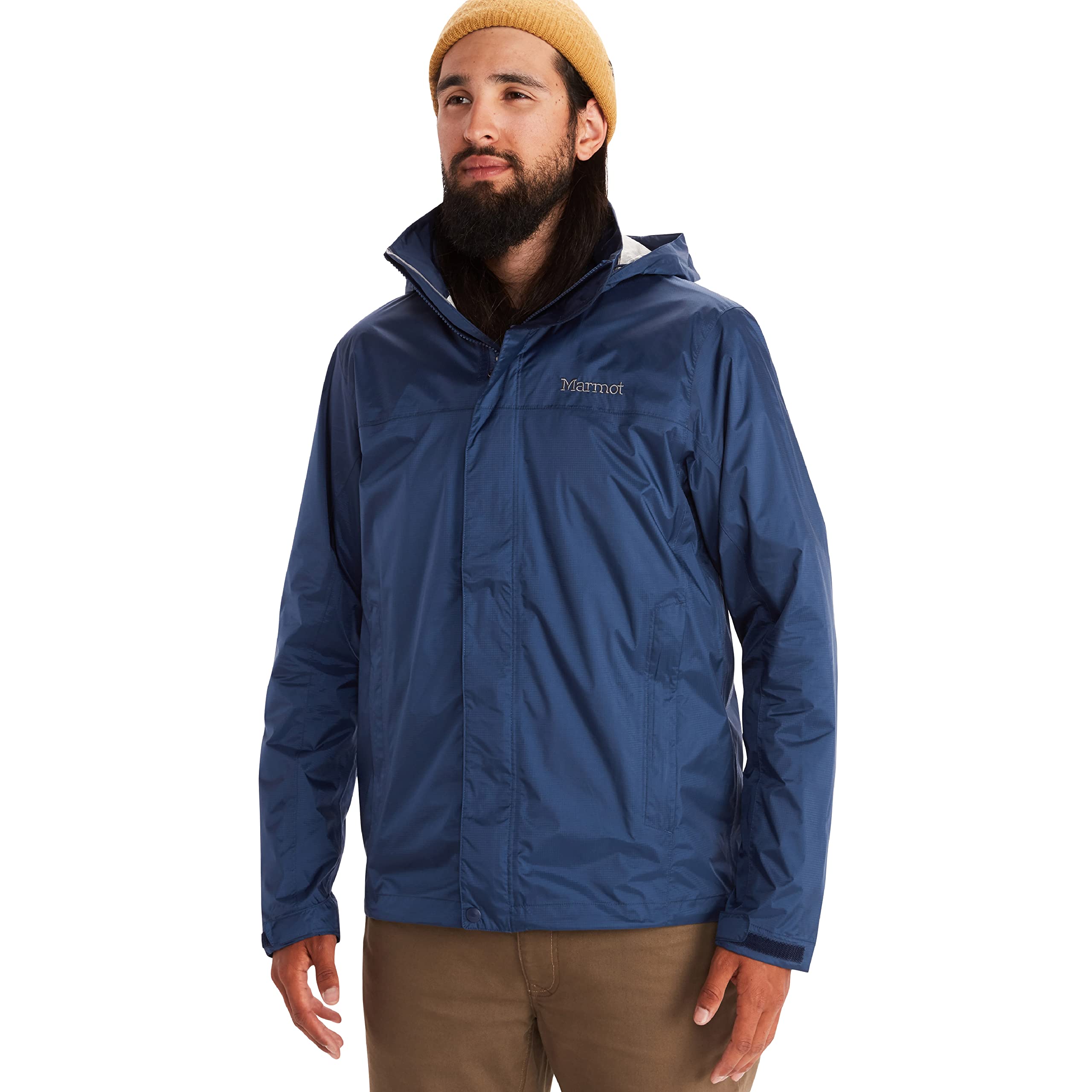 Marmot Men's Precip Jacket | Ligero, impermeable, marina ártica, grande