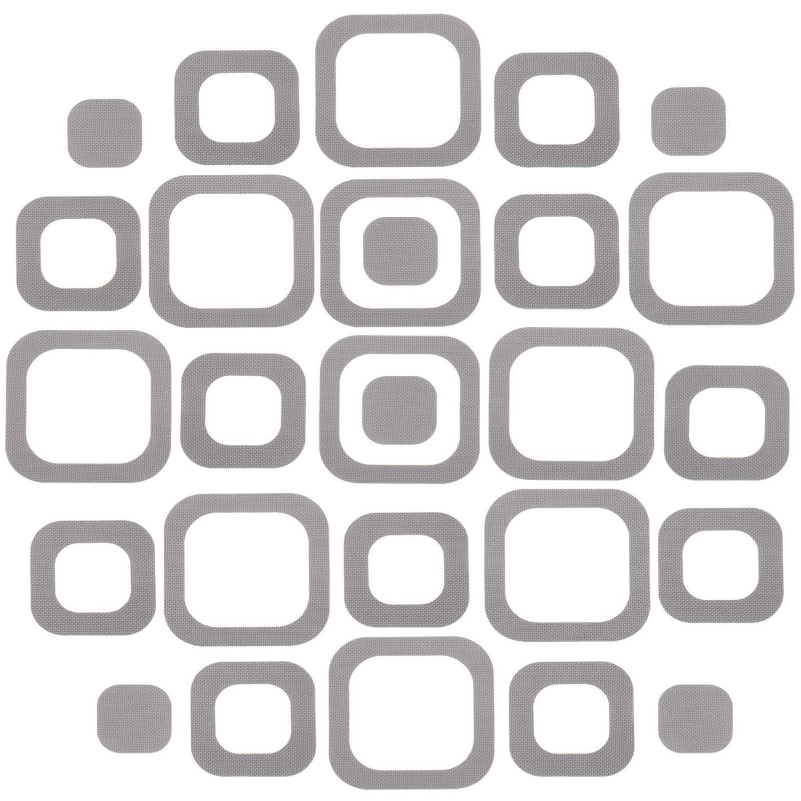 Photo 1 of 20 Pieces Adhesive Square Bath Treads Non-Slip Bathtub Stickers Non Slip Traction to Tubs Bathtub Stickers Adhesive Decals Appliques for Bath Tub Showers, Pools, Boats, Stairs (Gray)