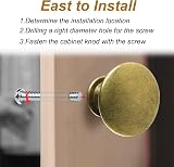 Juibao 12Pcs Gold Cabinet Door Knobs Antique Brass with Screws 30x21mm view 7