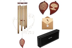 SIX FOXES Memorial Wind Chimes Gift, Windchime for Loss of Loved one, Outside deep Tone Large aluminiu, Bereavement Memorial Gifts Sympathy Wind Chimes,Unisex Gift Garden Decor,mom,Grandmother,Women Gifts