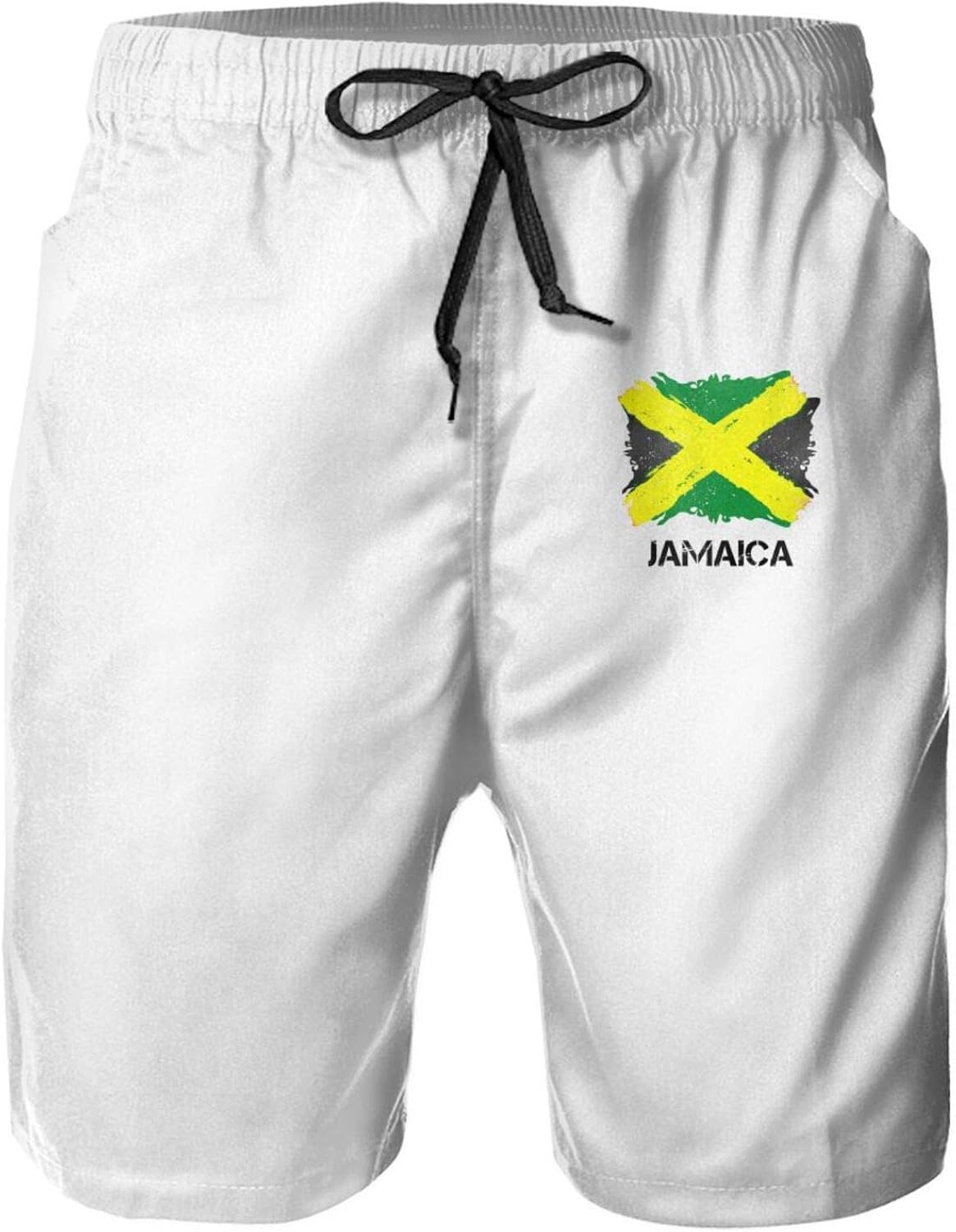 FCRich Grunge Jamaica Flag Men's Casual Shorts Summer Beach