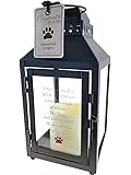 Pawprints Left by You Memorial Gifts Pawprint Left Metal Lantern, Black