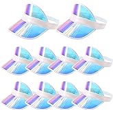 Forwe 10 Pack Sun Visor Hats Women Retro Candy Color Clear Beach Hat Outdoor Sports UV Protection Sunhat