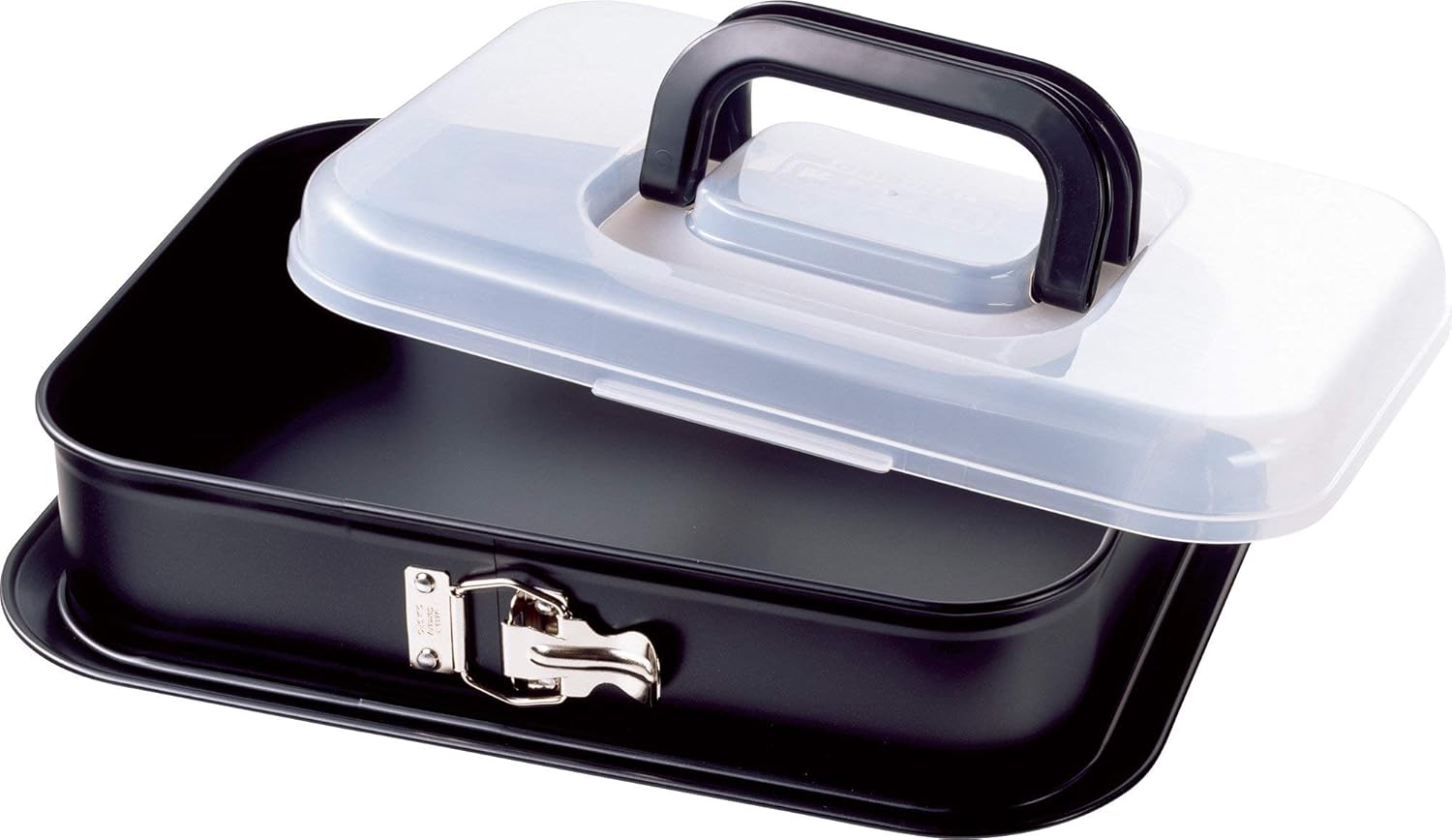 Kaiser Inspiration Springform eckig 35 x 24 cm, Backform rechteckig mit Deckel, Tiramisu Form antihaftbeschichtet, klappbarer Griff, Kuchenform eckig