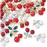 Craftdady 3D Fruit Dangle Charms Cute Mini Fruits Charms with Loop for Earrings Bracelets Necklaces Jewelry Making DIY Crafts