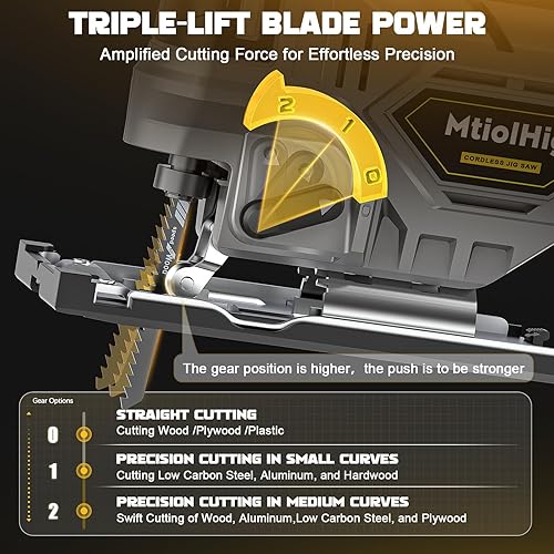 thumbnail image 2 of Cordless Jig Saw For DeWalt 20V Battery - Brushless Motor With Bevel Cuts & Orbital Action 2 of 9
