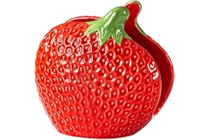 Wnvivi Ceramic Strawberry Napkin Holder,Unique Napkin Holder Stand,Decorative Strawberry Shaped Paper Napkin Dispenser for Ho