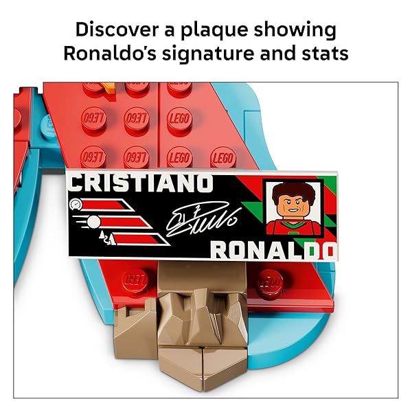 LEGO EDITIONS CRISTIANO RONALDO – SOCCER HIGHLIGHTS – BUILDING SET FOR BOYS & GIRLS, AGES 10+ – COLLECTIBLE SOCCER GIFT WITH PLAQUE – KIDS BEDROOM OR SHELF DECOR – 43012
