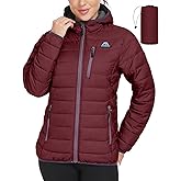 Mapamyumco Women's Lightweight Puffer Jacket Water-Repellent Quilted Packable Coat with Hood and Zipper Pocket