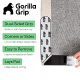 Gorilla Grip Rug Gripper Pads 8 Pack Dual-Sided Reusable Sticky Pads view 2