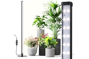 SpeePlant Grow Lights for Indoor Plants Full Spectrum, 120 LEDs 4FT Grow Light with Stand, 5000K Wide Illumination Vertical Grow Light Bar with Timer, Plant Lights for Indoor Growing