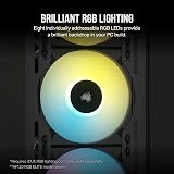 Corsair iCUE AF140 RGB ELITE 140mm PWM Fan 89 CFM 1700 RPM AirGuide Black view 4