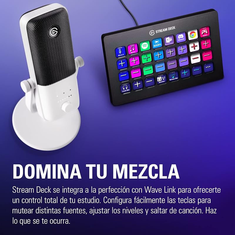 Wave:3 White, micrófono Condensador USB