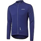 BERGRISAR Men's Long Sleeve Cycling Jersey Spring Fall Road Bike Shirt Biking Bicycle Mountain Bike Jersey