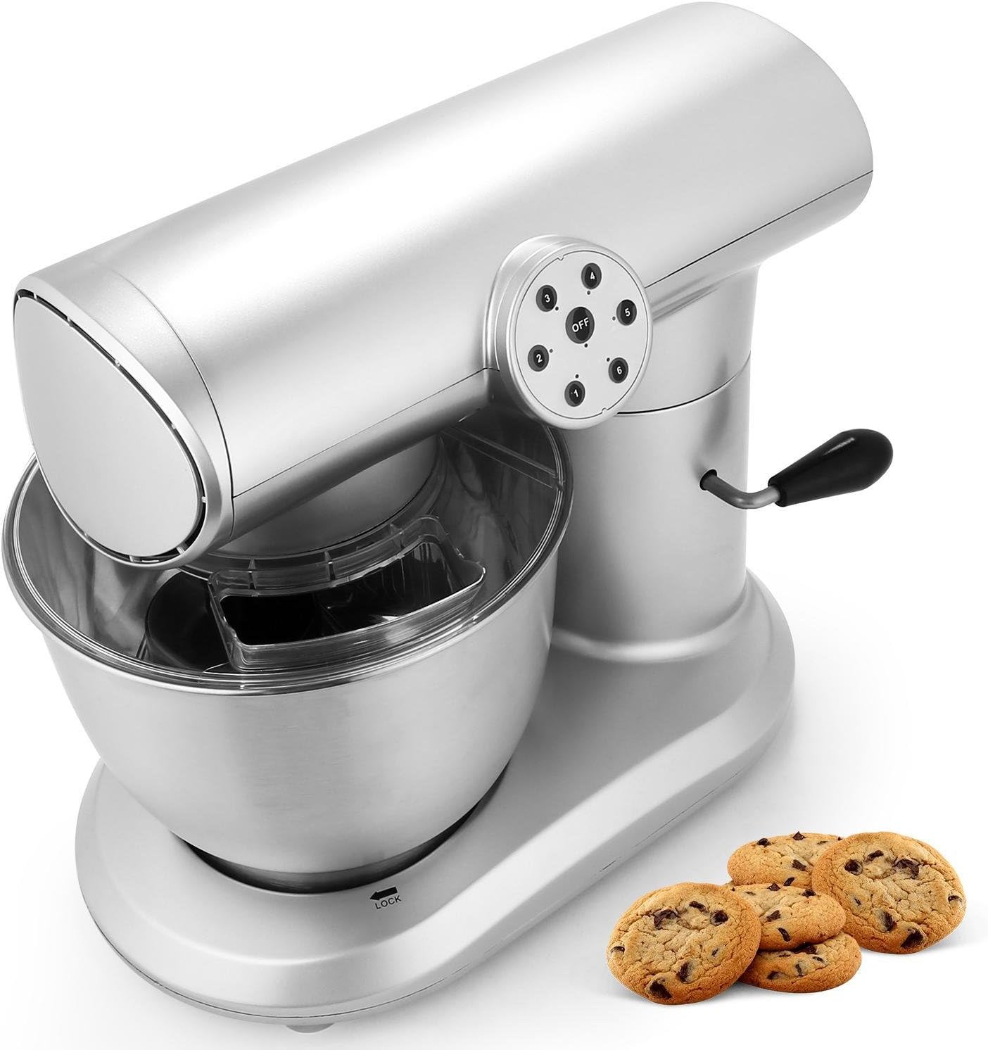 Electric Stand Mixer, 650W 5.5L Stainless Steel Bowl,with Wire Whip, Dough Hook,and Flexible Edge Beater for Dressings, Frosting, Mother's Day, Wedding, Birthday Gift Meringues& More [US STOCK]