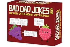 Willow Creek Press Bad Dad Jokes Daily 2024 Box/Desk Calendar (5.86" x 4.72")