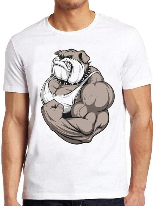 Bulldog T Shirt Gym Training Bodybuilding British Colour tee 194