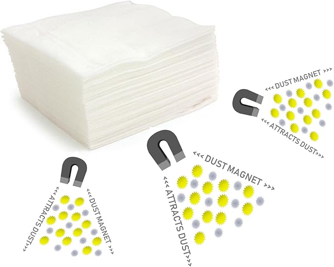 Pack Of 200 Disposable Microfibre Electrostatic Floor Cloths For