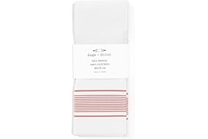 Sage+Stitch Kitchen 100% Cotton Kitchen Towels | Dish Towels for Kitchen Drying | Kitchen Hand Towels | Kitchen Towels and Dishcloths Sets | Towel Set of 3-40x70cm (Red)