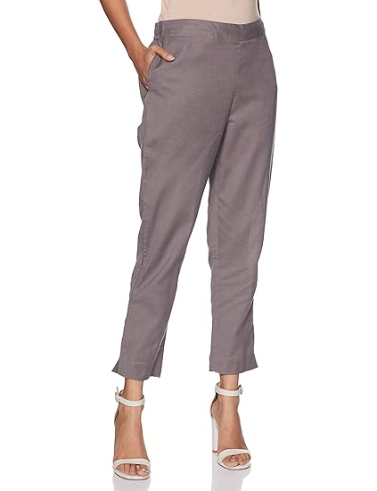 Karigari Women's cotton palazzo Bottom (282139018_DK-GREY_L Large)