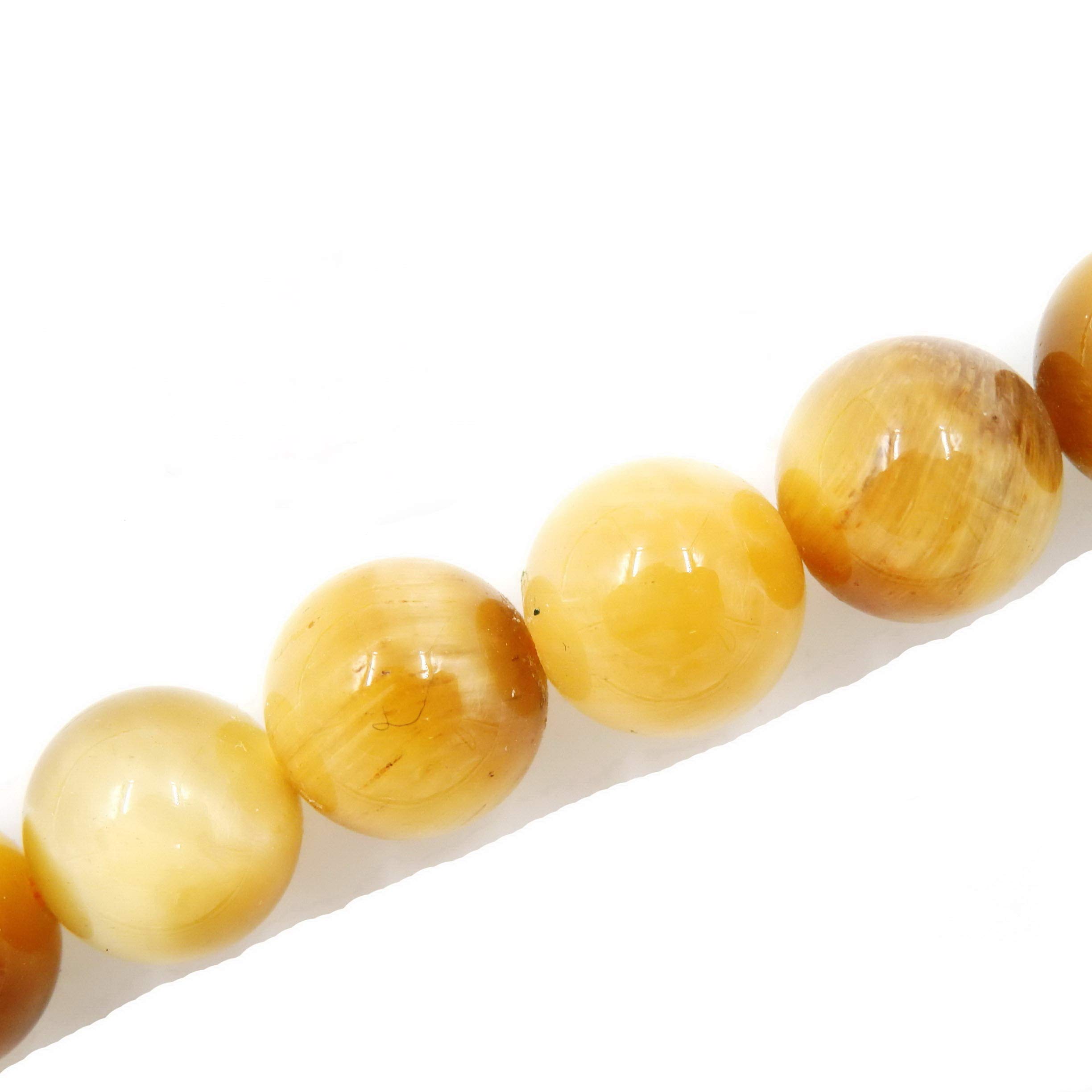 Fukugems Gemstone Beads for Jewelry Making, Sold per Bag 5 Strands Inside (Golden Tiger Eyes Stone, 8mm)