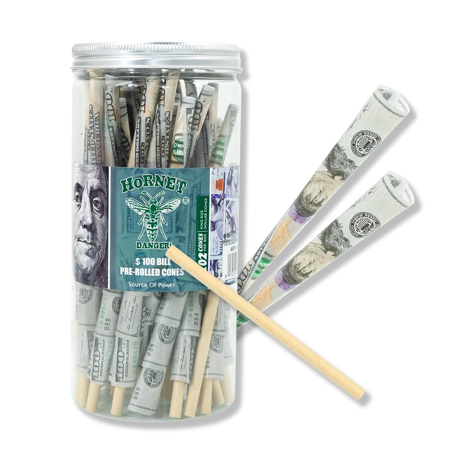 Photo 1 of 102 Pack Pre Rolled Cones Natural Slow Slow Burning Pre Rolled Cones made of Paper 110mm King Size Rolling Paper Bong Friendly (US/100)