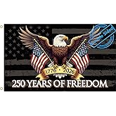 MAGJIUKE 250th Anniversary American Flag 3x5 Ft Double-Sided, 1776-2026 USA 250 Years of Freedom Flag, Patriotic Eagle Design, 100% Polyester Indoor Outdoor All-Weather Banner