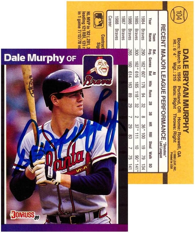 dale murphy autographed baseball