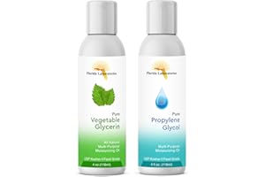 2- 4oz Vegetable Glycerin & Propylene Glycol USP Kosher VG PG 99.9% Pure Food Grade by Florida Laboratories, Inc.