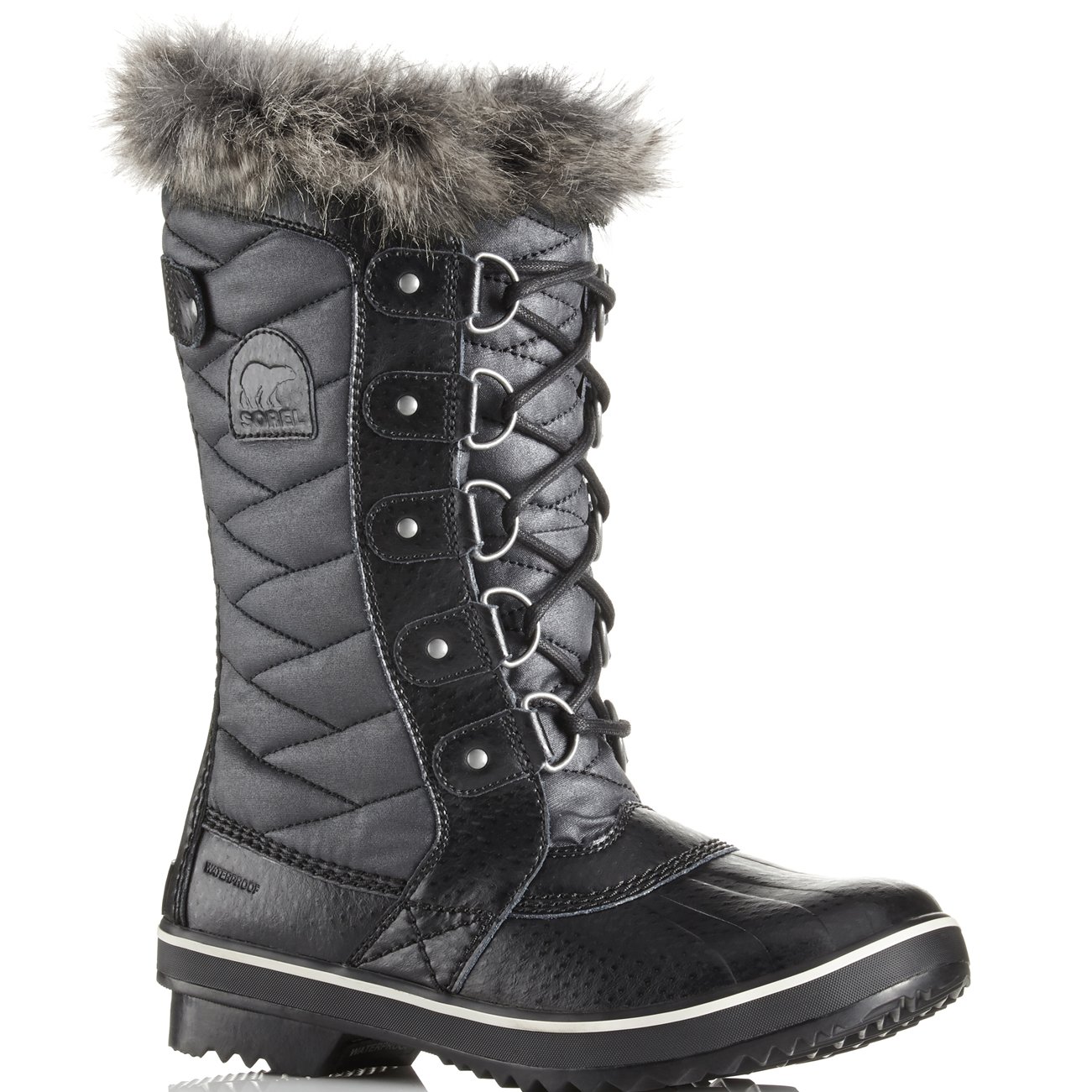 Sorel Tofino 2 Waterproof Women's Winter Boots, Black (Black x Stone), 4 UK