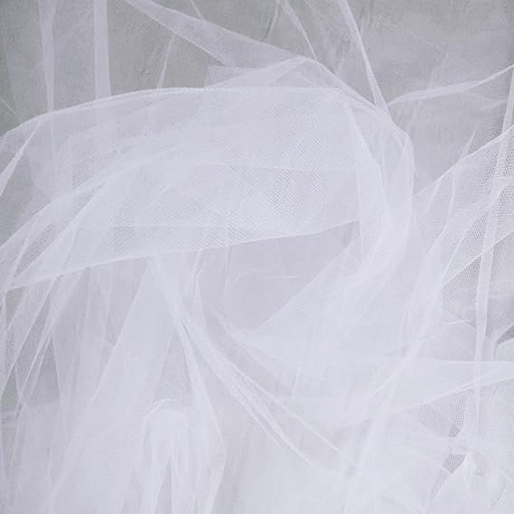 White Nylon Tulle Mesh 100 Nylon Super Lightweight 5860