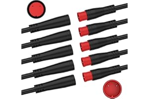 baluoqi 24AWG Cable Waterproof Extension Cable Male/Female Connector for Electric Bike Extension Cable ConnectorEssential Ebike Replacement Parts 2Pin 3Pin 4Pin 5Pin 6Pin