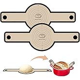 Silicone Bread Sling for Dutch Oven, 2 PCS Non-Stick & Easy to Clean Reusable Silicone Bread Baking Mat with Long Handles, Easy Transfer Sourdough