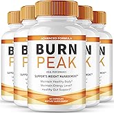 Burn Peak Capsules, Official BurnPeak Supplement Pills - Maximum Strength, All Natural Keto Capsule to Sustain Active Lifestyle & Fitness Goals, Overall Health Burn Peak Reviews (5 Pack)