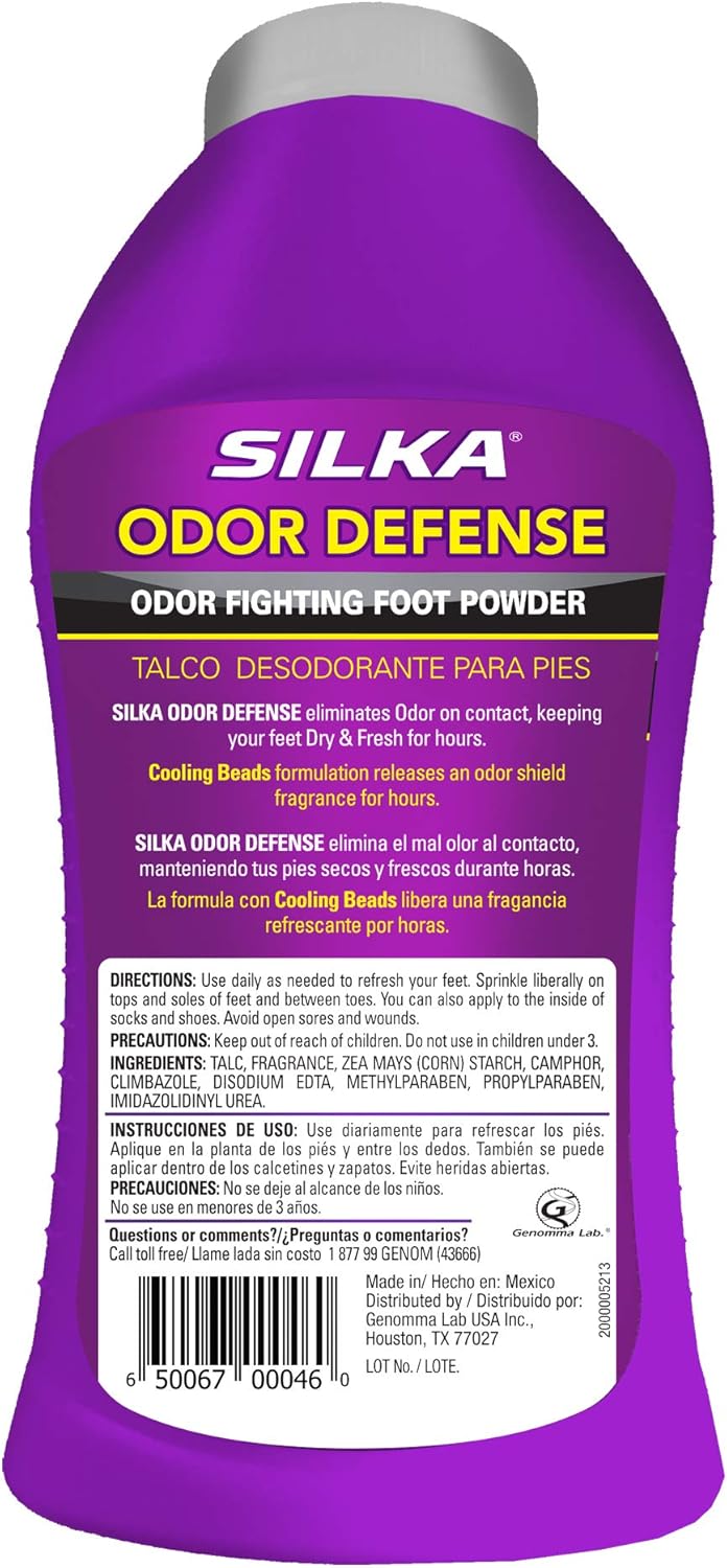 SILKA Odor Fighting Foot Powder, 6 ounce: Health & Personal Care